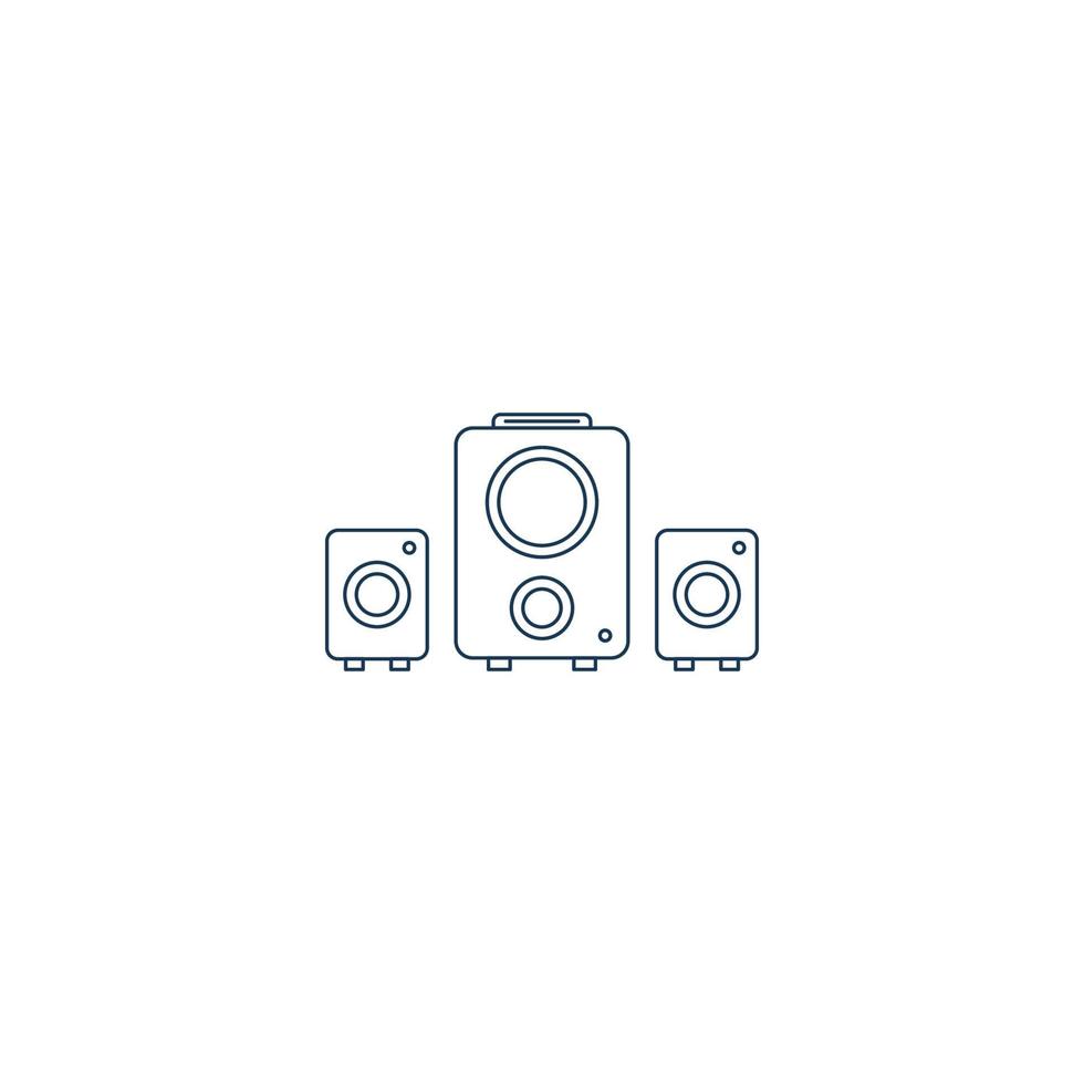 Smart loudspeaker sound box icon vector