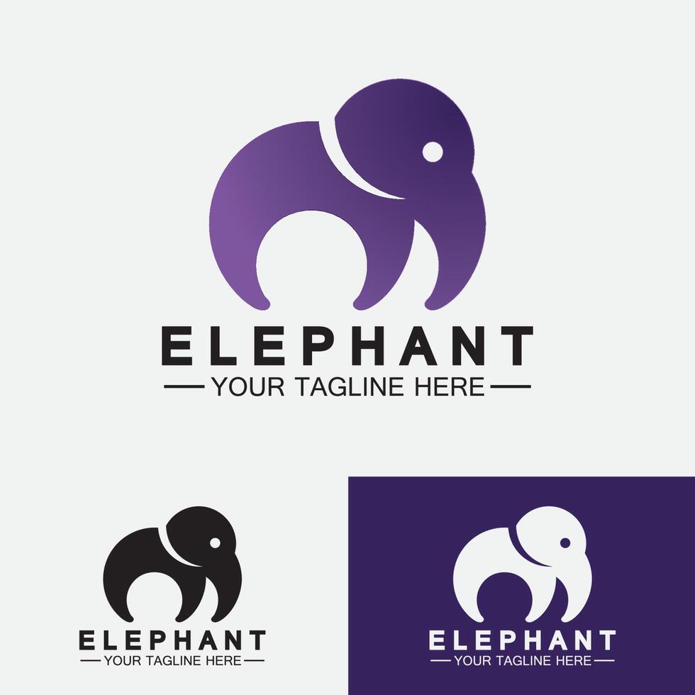 elefante logo vector ilustrador plantilla de diseño