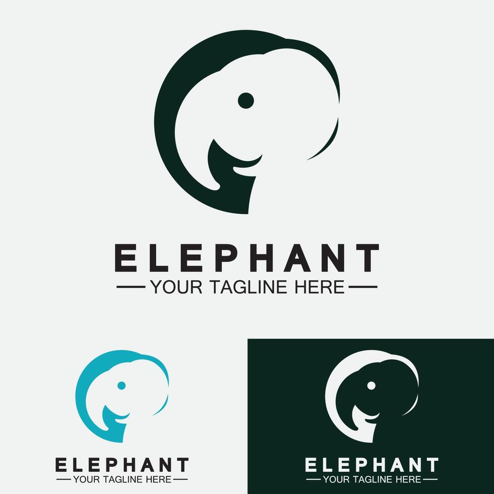 elefante logo vector ilustrador plantilla de diseño