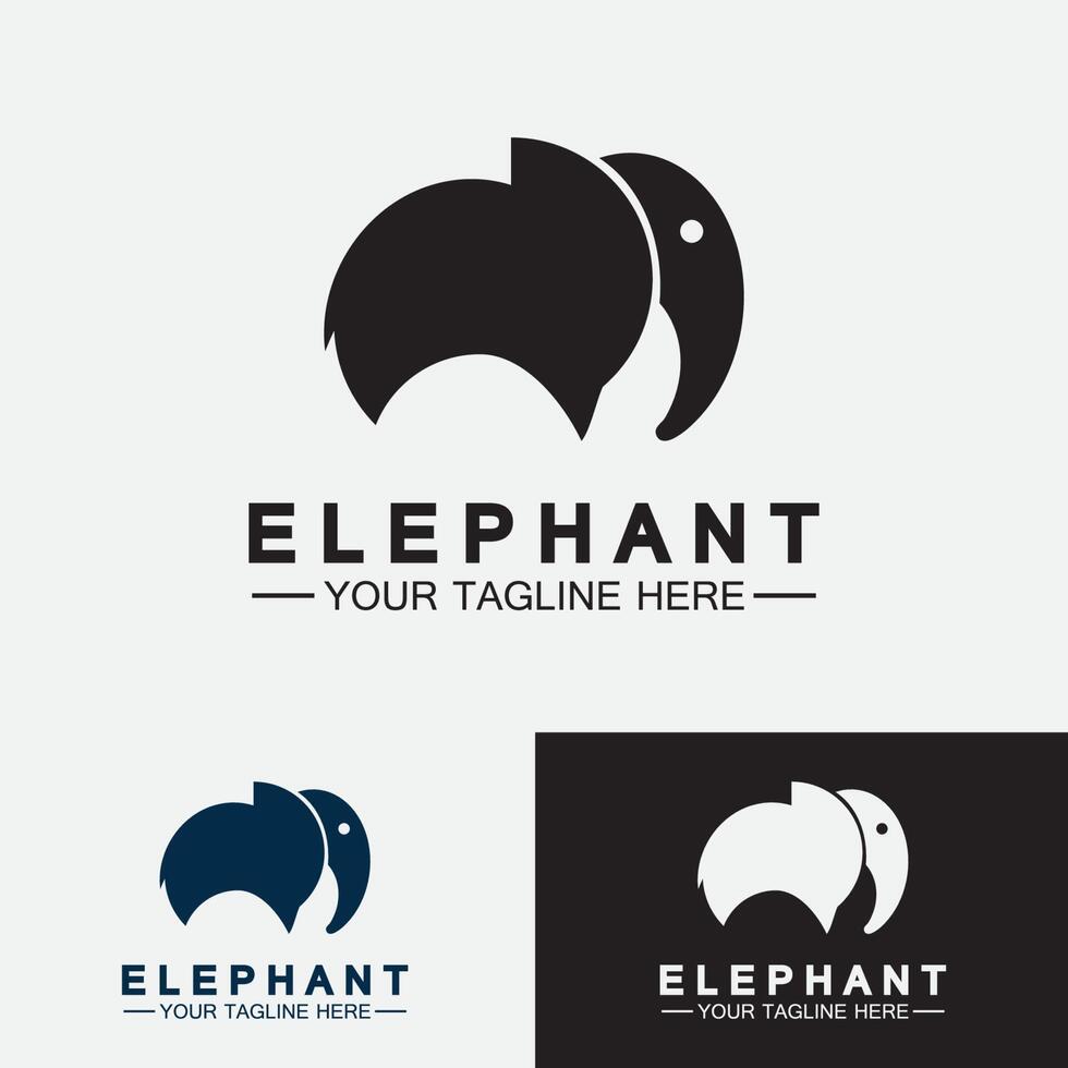 Elephant Logo Vector Illustrator Design Template