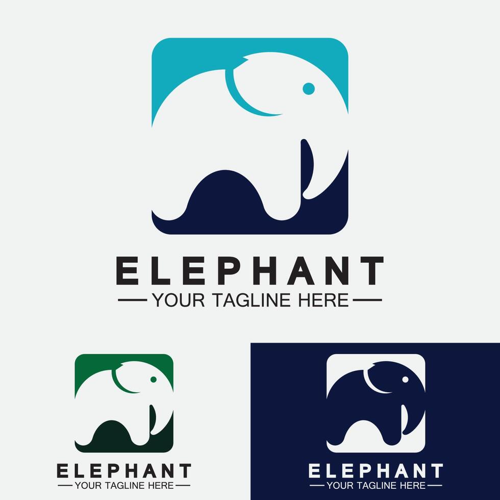 elefante logo vector ilustrador plantilla de diseño