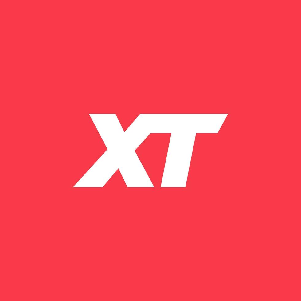 XT Logo design . Letter XT logo design with modern and clean style vector
