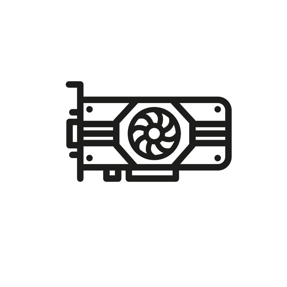 VGA . Video Graphics Array . Vga card icon. Trendy modern flat linear vector Vga card icon on white background from thin line Cryptocurrency economy and finance collection