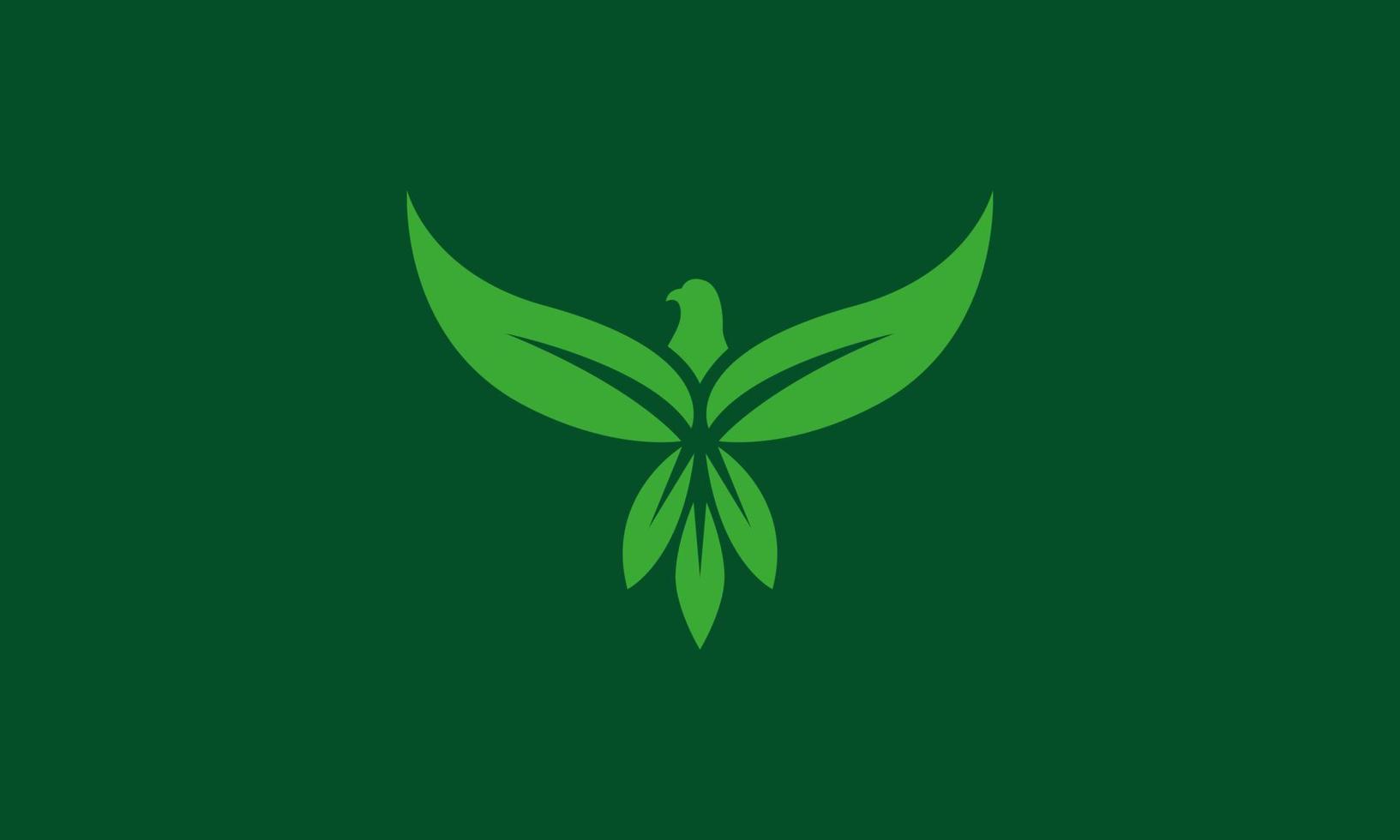 eagle and leaves or leaf logo. pictorial logo design . vector illustration eps10