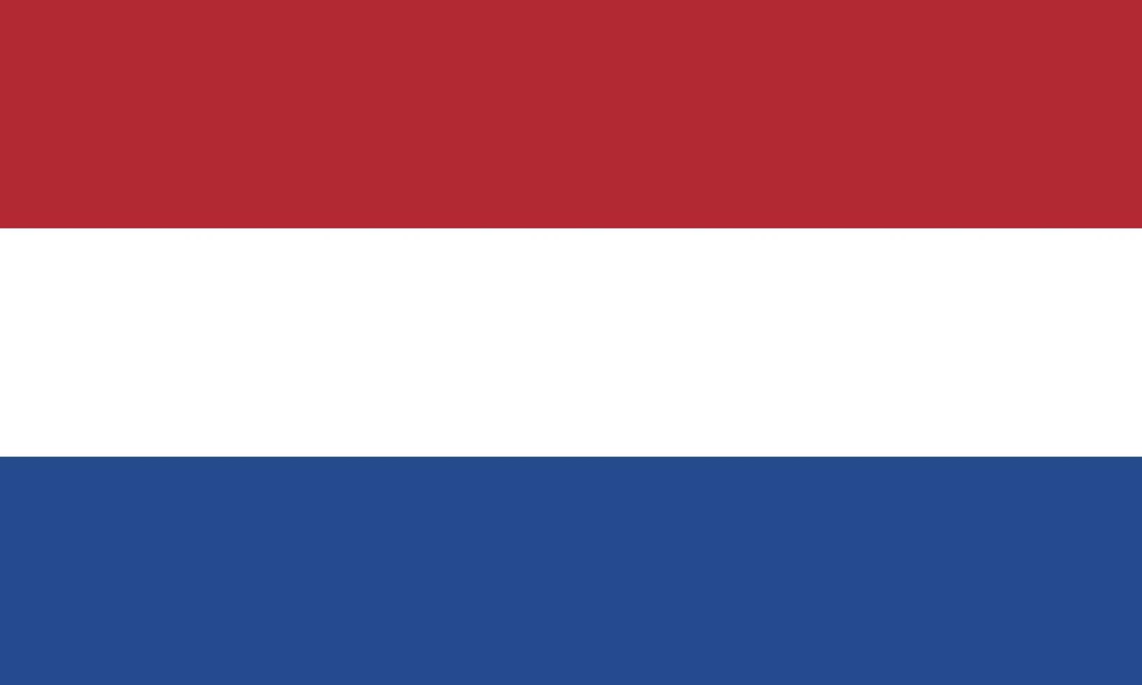 Icono de vector de bandera de Holanda redonda aislado, botón de bandera de Holanda