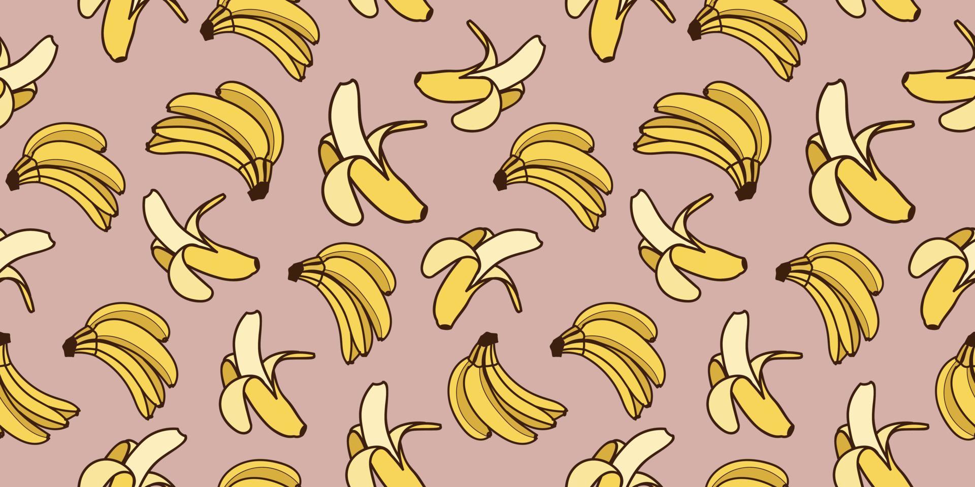 Banana pattern design . vector illustration