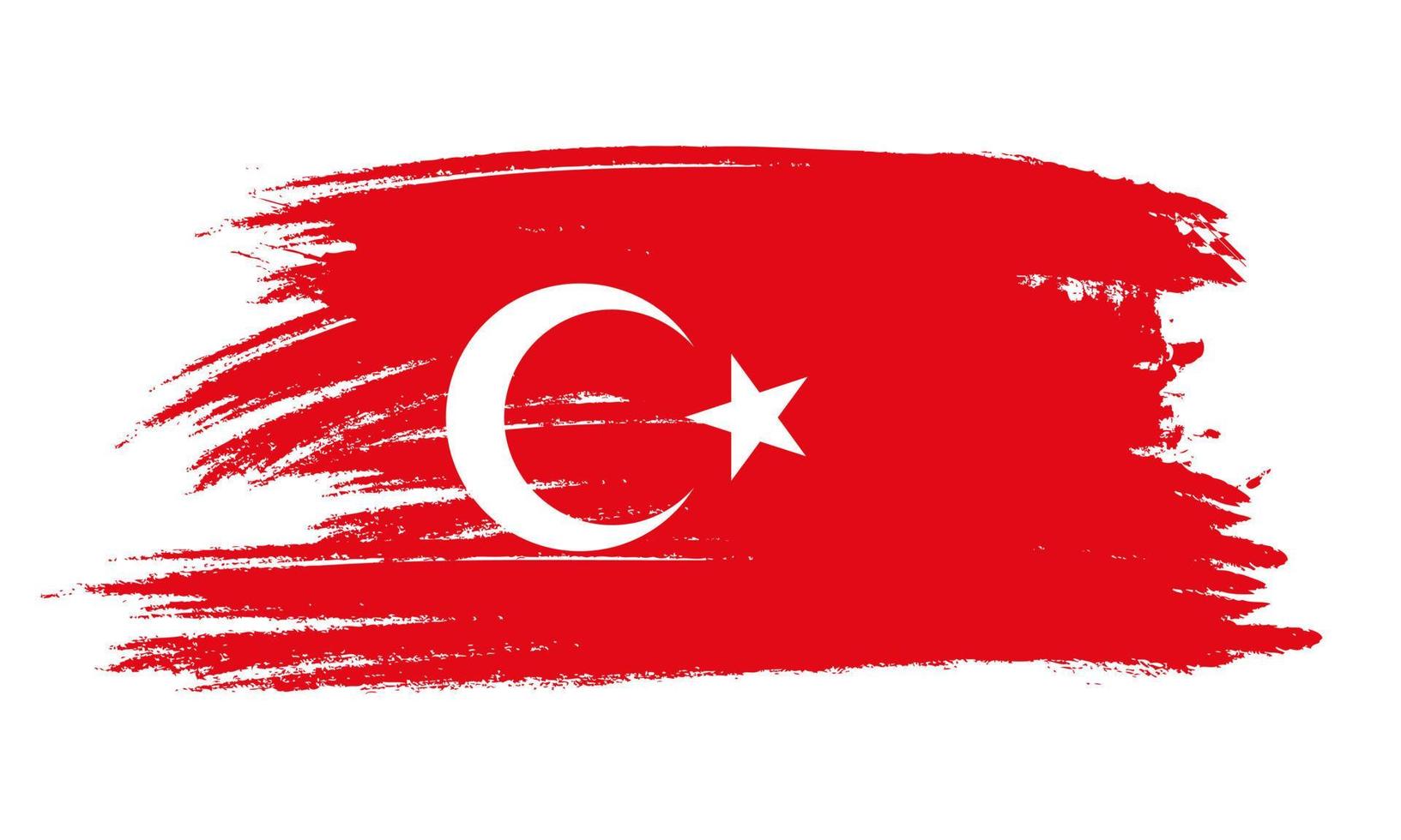 bandera nacional de turquía, bandera turca en modo de color de proporción estándar rgb. ilustración vectorial vector