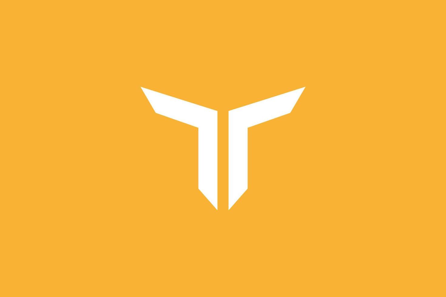 logotipo de la letra t. Diseño de logotipo abstracto letra t. ilustración vectorial vector