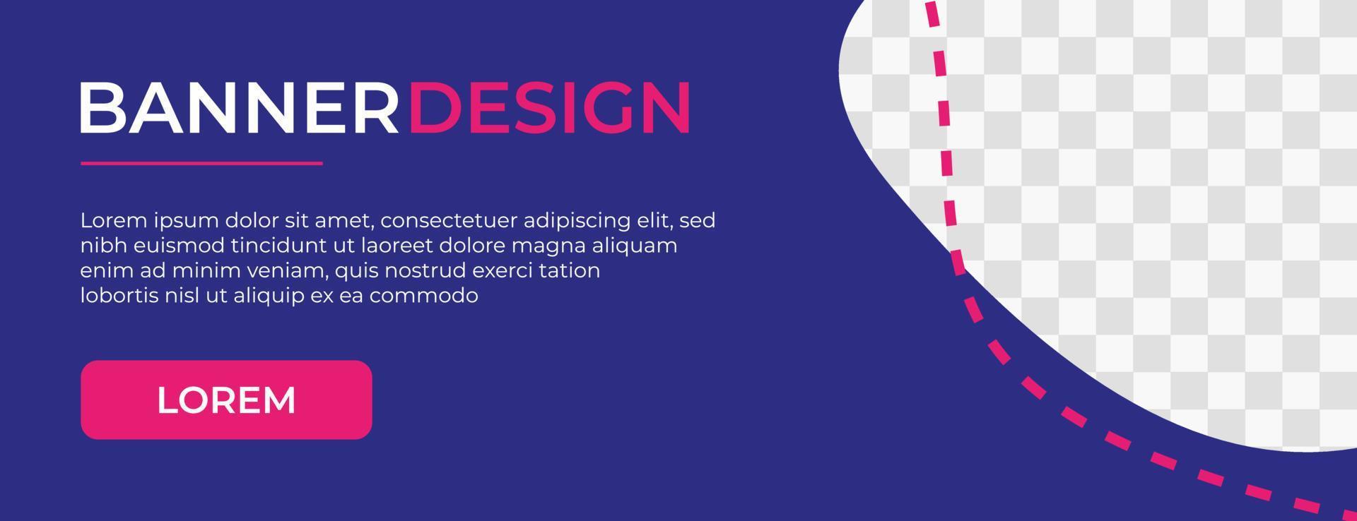 diseño de banner web. moderno y con un concepto de diseño llamativo vector