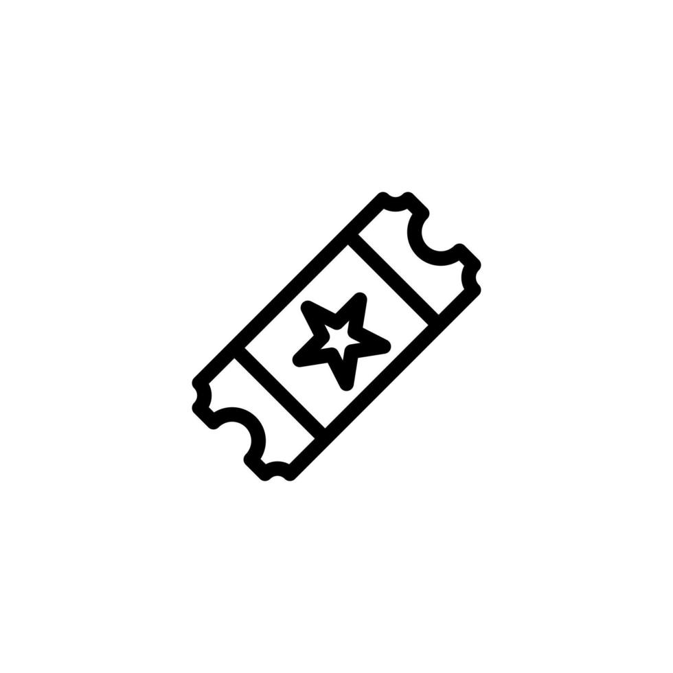 Ticket line art. Outline ticket icon. Vector