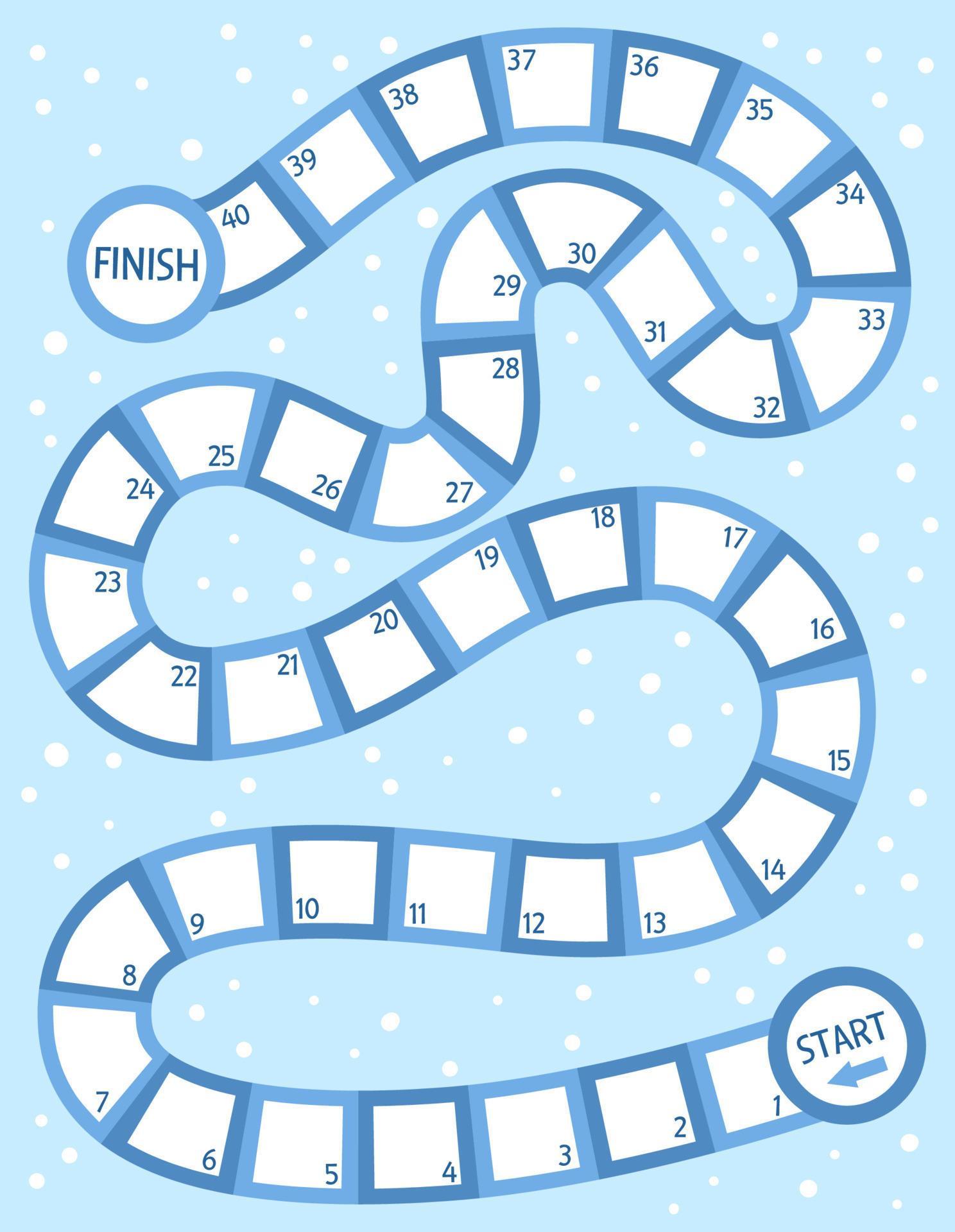 Vector boardgame template. Blank black and white board game isolated on