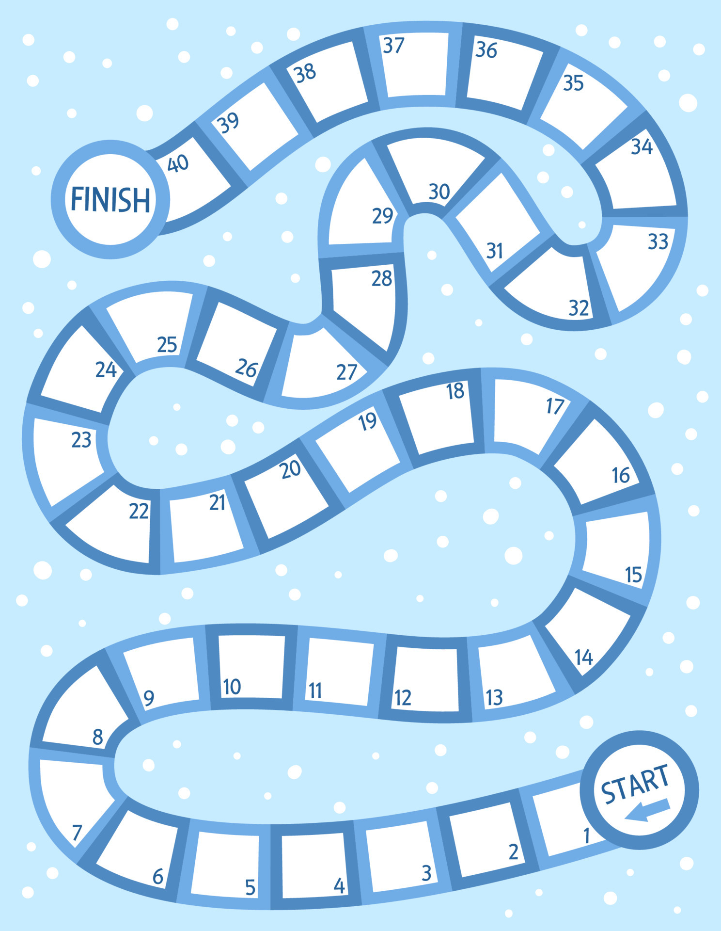 Vector Boardgame Template Blank Black And White Board Game Isolated On 