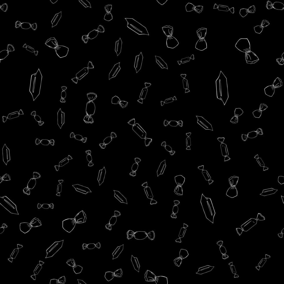 caramelo doodle samless patrón. ilustración vectorial. vector