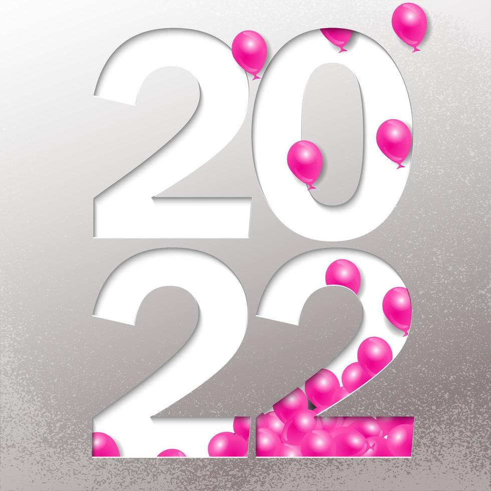 2022 feliz año nuevo plantilla de diseño de navidad. diseño de logotipo para tarjetas de felicitación o para marca, banner, portada, tarjeta feliz año nuevo 2022t vector