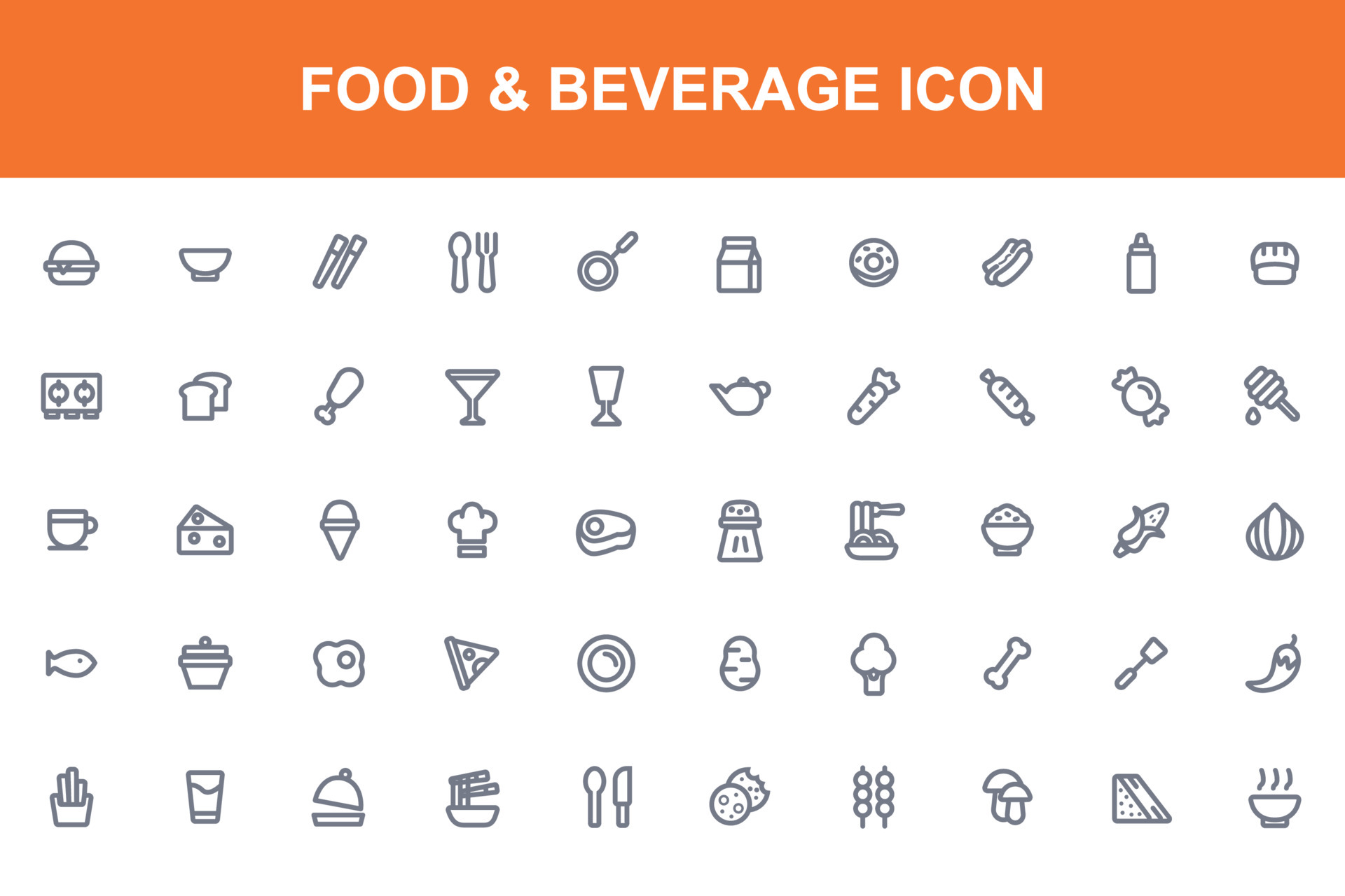 food and drink app icon set 4675381 Vector Art at Vecteezy