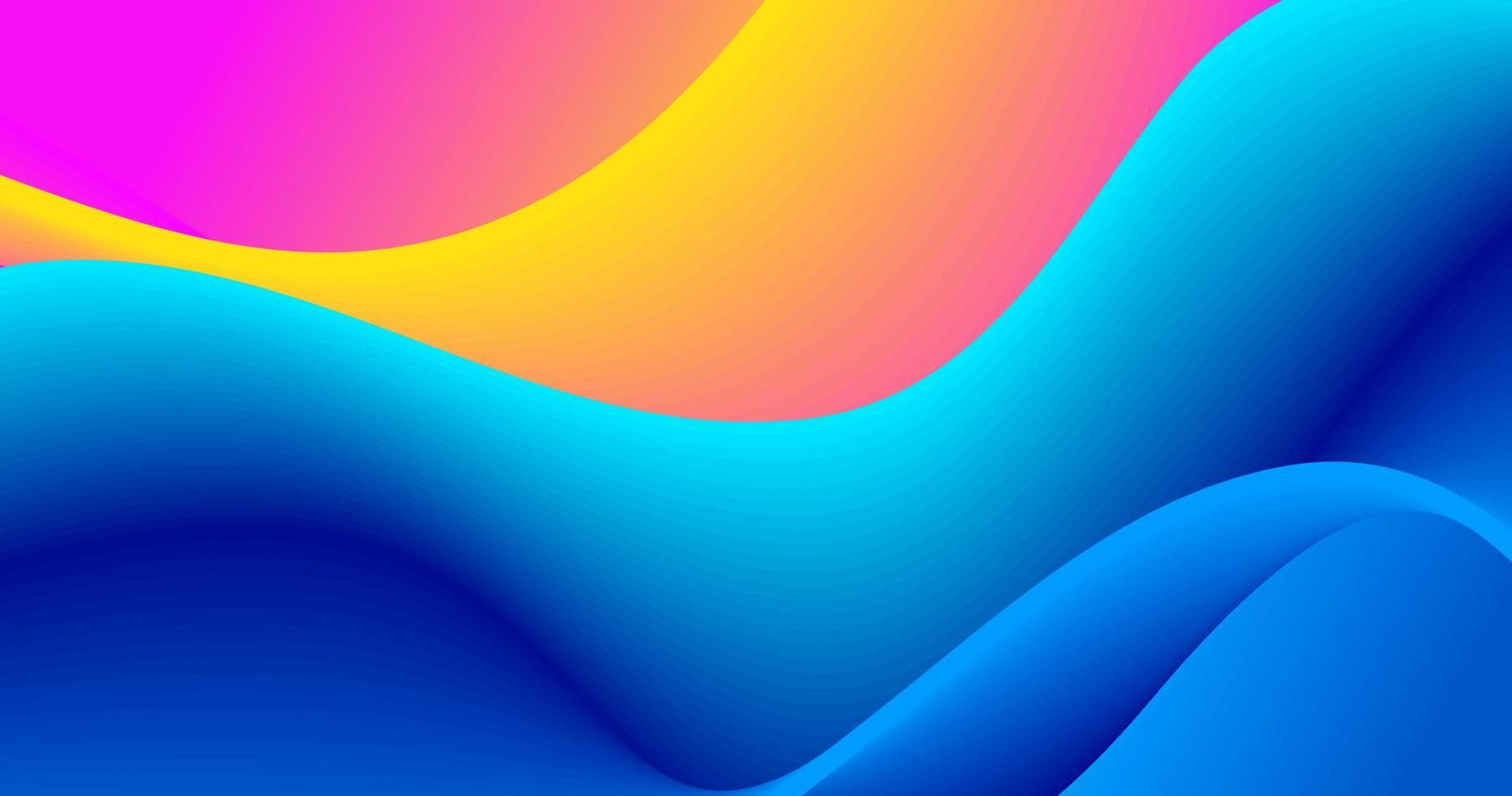 Color Waves Background. Fluid Flow. Ink Splash. Abstract Flow. Vibrant Color. Trendy Poster. Colorful Gradient. Ink In Water. 3d Wave. Liquid Shape. Flow Wave vector