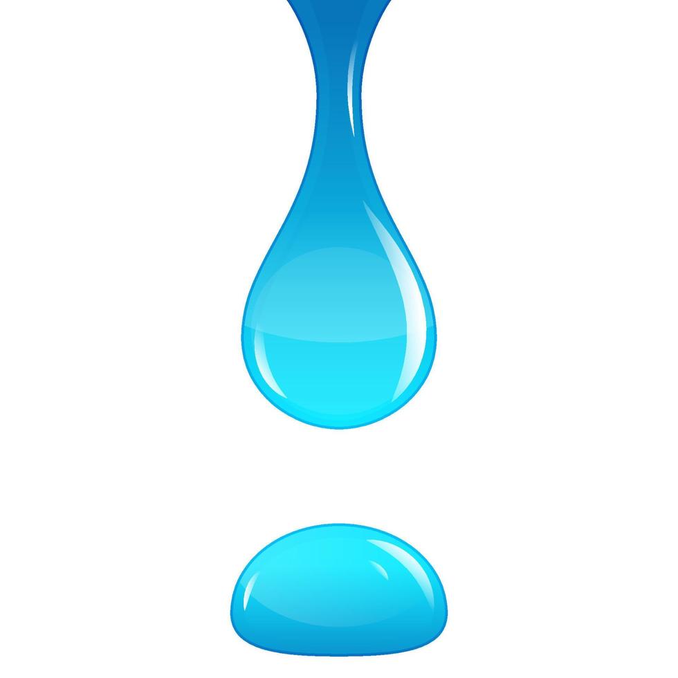 vector gota de agua aislada sobre fondo blanco