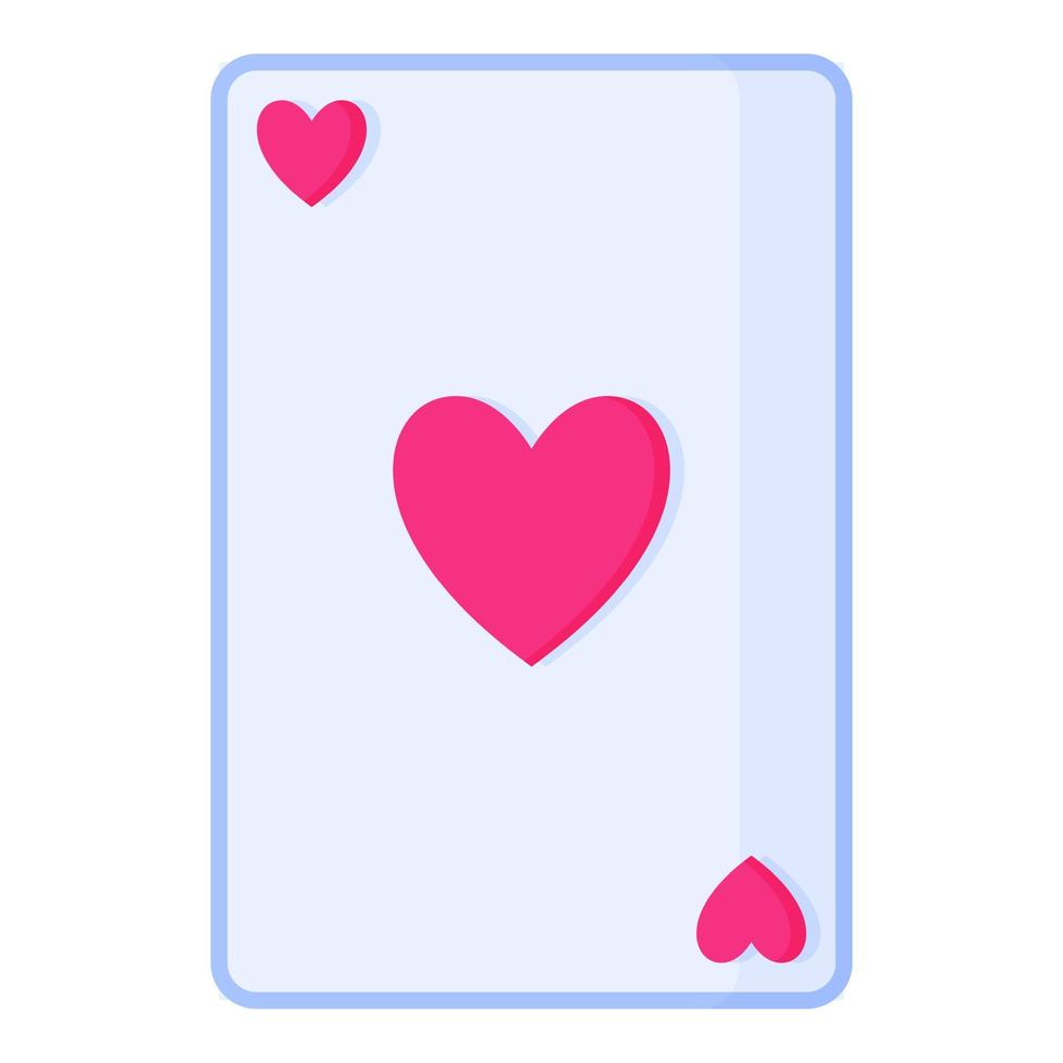 Playing card with a heart. Wedding and valentine day concept. vector