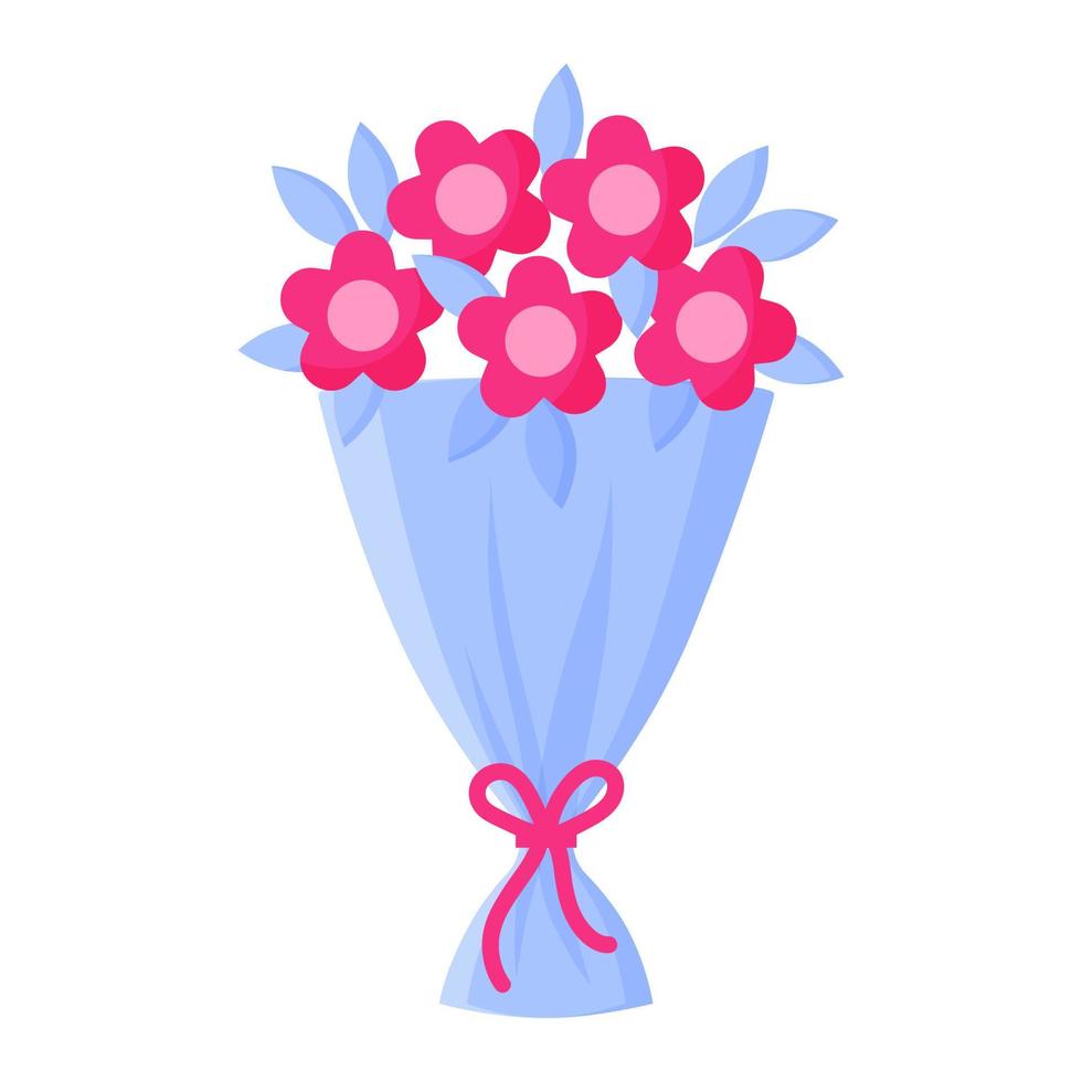 Bouquet of flowers. Wedding and valentine day concept. vector