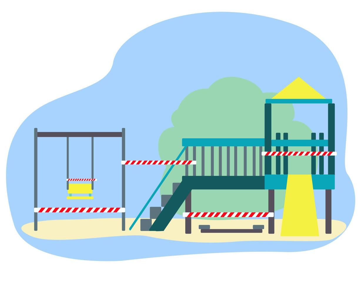 Children's Playground closed for children vector