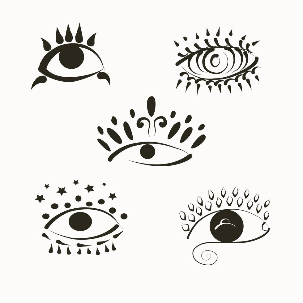 Boho eyes are black and white. 4677518 Vector Art at Vecteezy