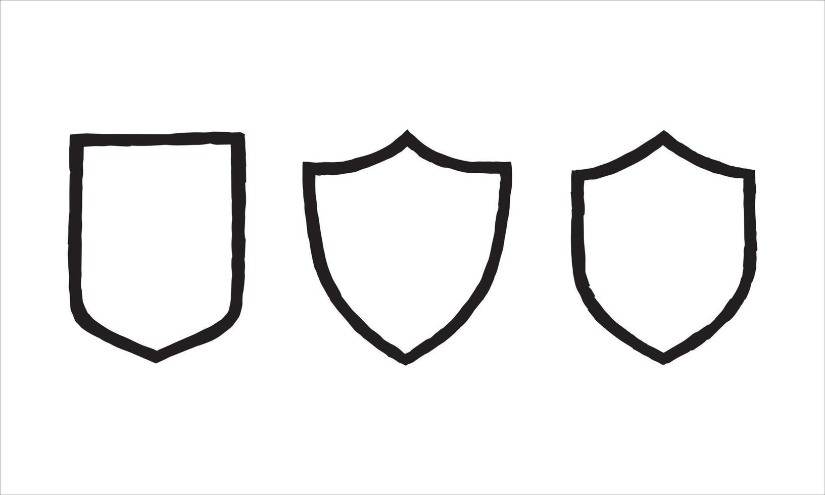 conjunto de marco de forma de escudo para plantilla de logotipo. diseño para el icono retro único y la insignia del emblema en el vector. se puede utilizar para negocios, equipo, decoración o cualquier otro concepto creativo. vector
