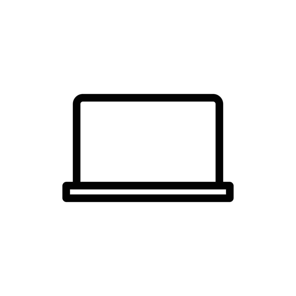 iconos conjunto colección de comunicación y red digital. un estilo de contorno mínimo de un símbolo de computadora. un icono simple en estilo incoloro. vector