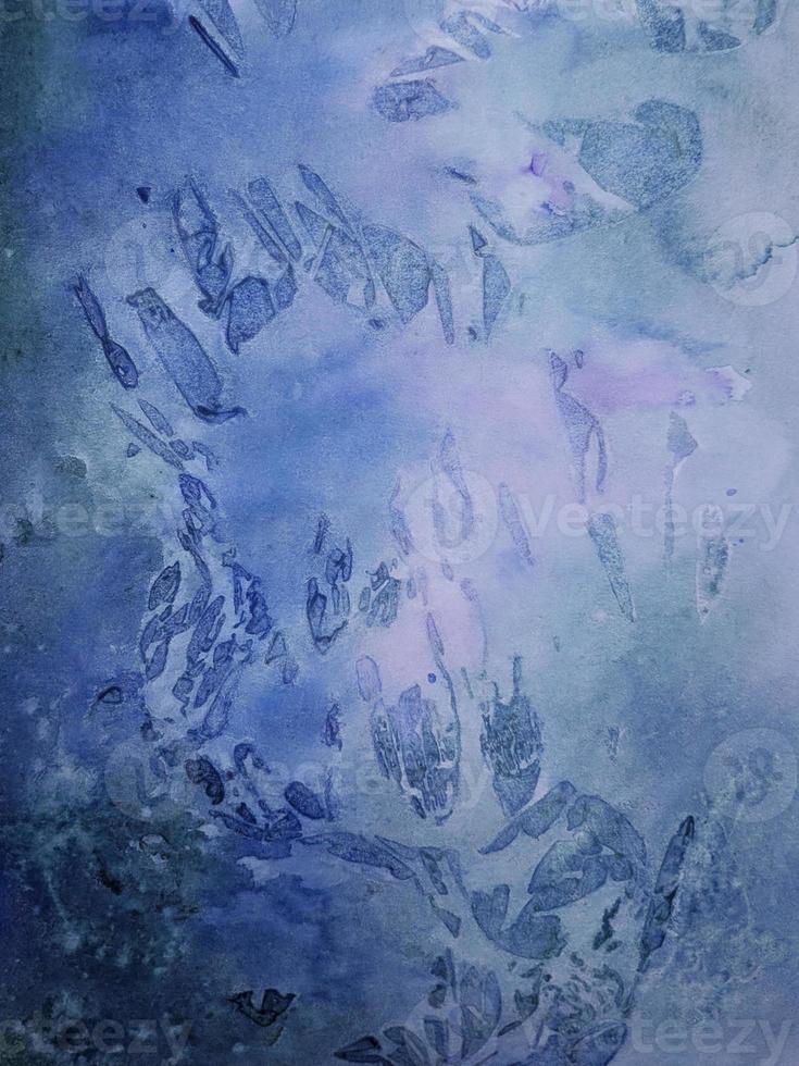 Resumen acuarela azul oscuro caótica pintura vintage textura de seda y patrón líquido abstracto en azul. foto