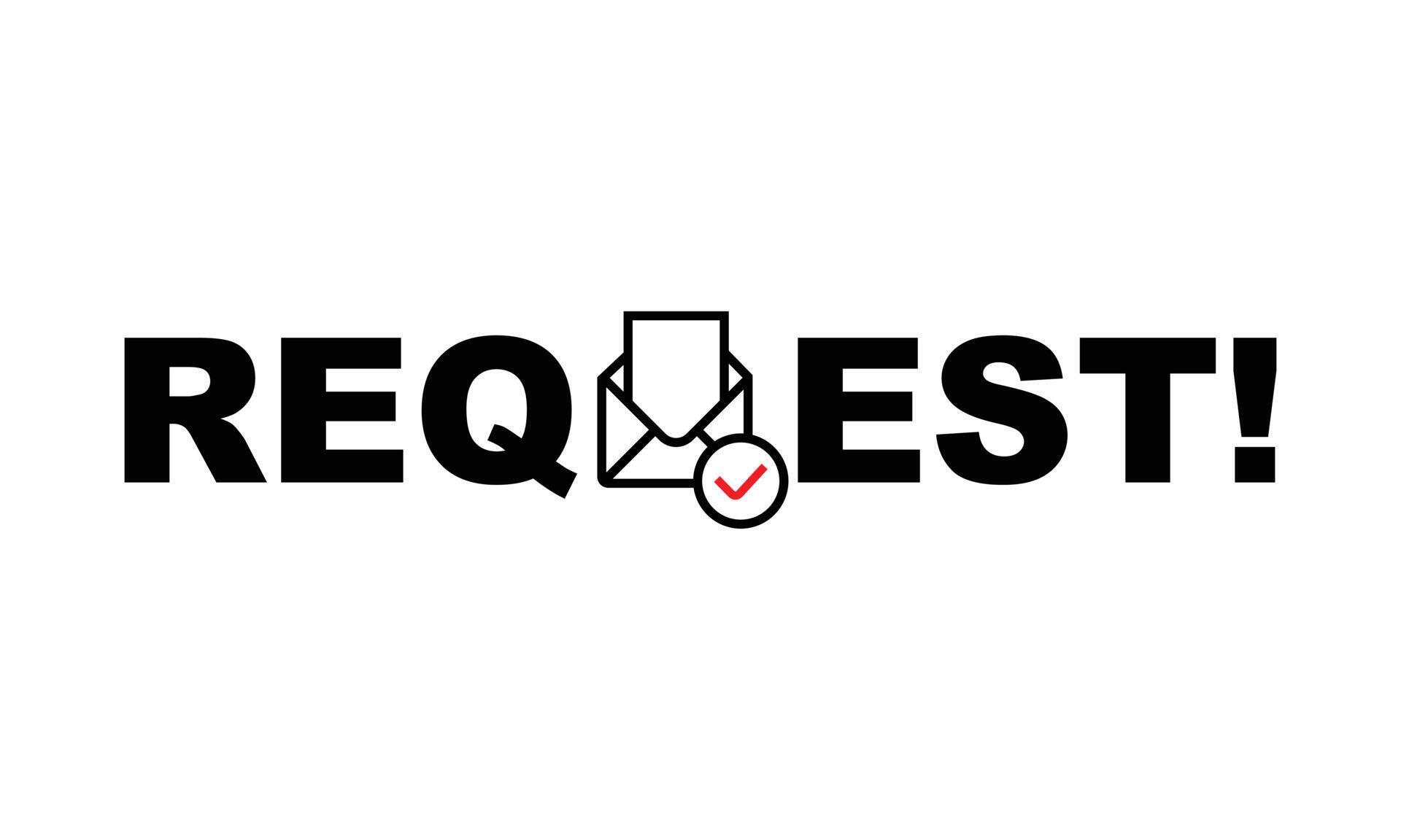 a template text for logo or symbol in vector. REQUEST text with style