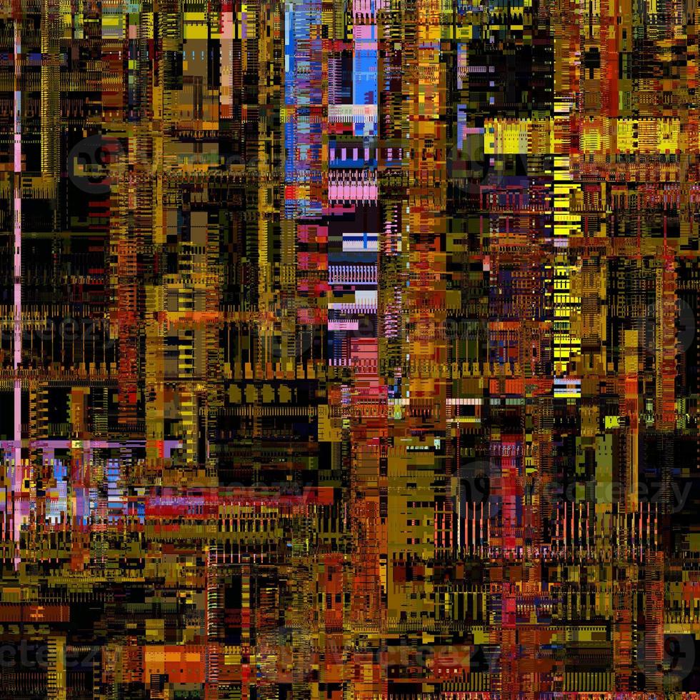 orange unique glitch textured signal abstract abstract pixel glitch error photo
