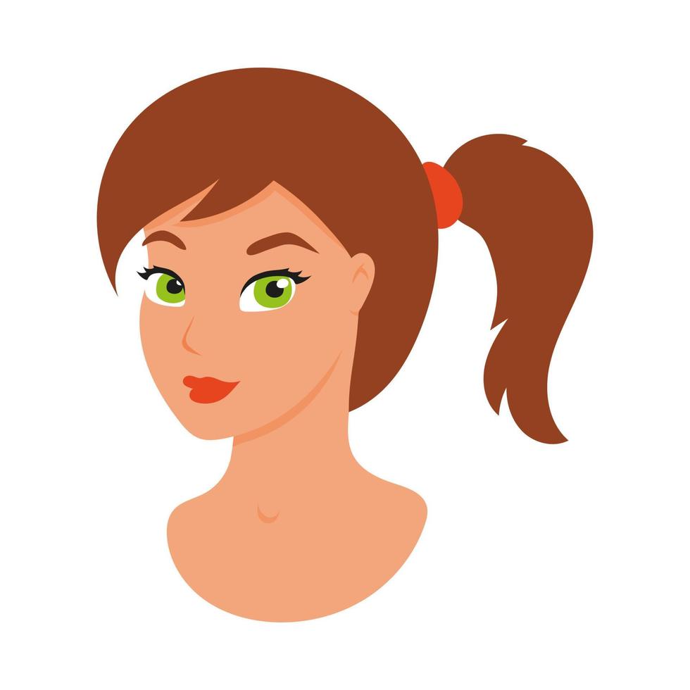 hermosa linda chica de moda. ilustración vectorial aislado sobre fondo blanco. vector