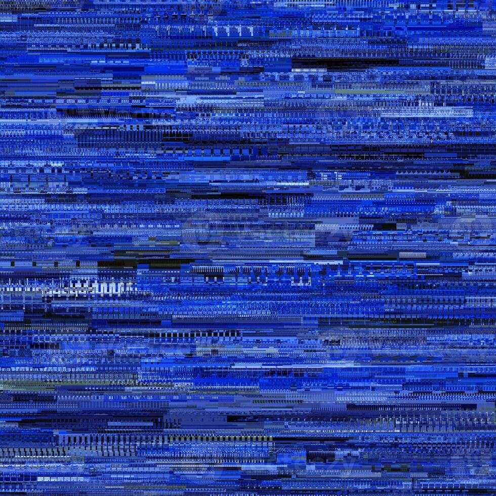 dark blue unique glitch textured signal abstract abstract pixel glitch error photo