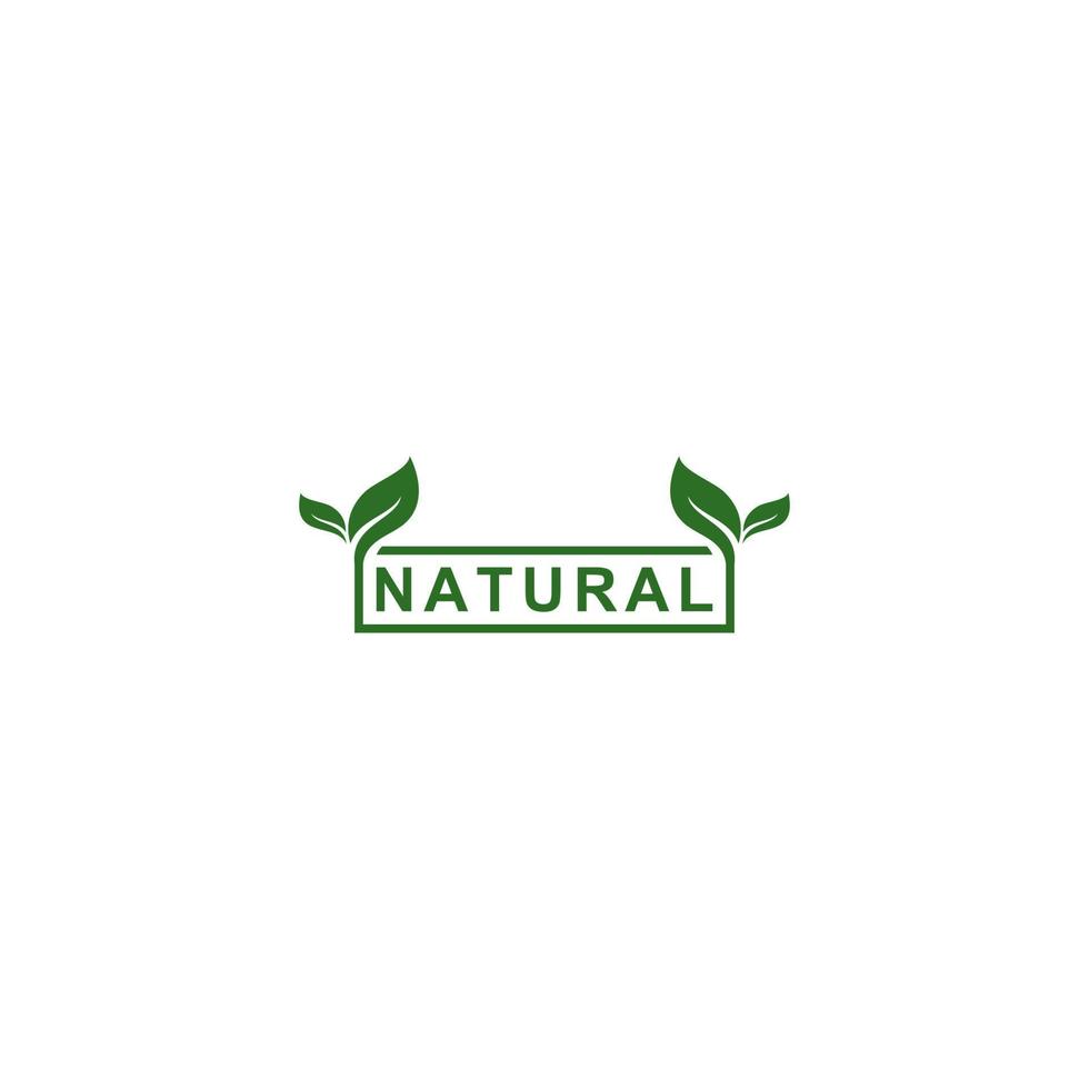 vector de plantilla de logotipo natural, icono en fondo blanco