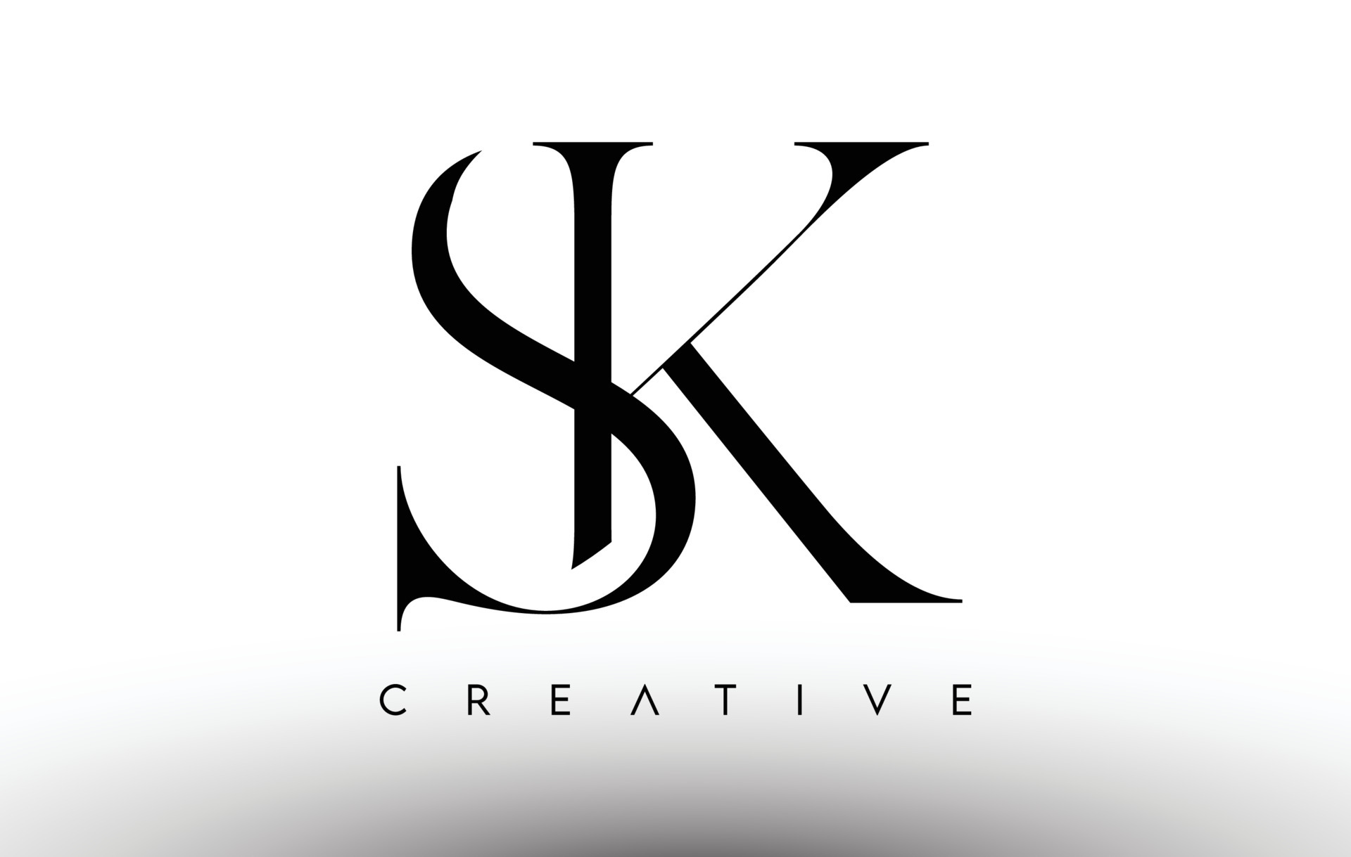 SK Minimalist Serif Modern Letter Logo In Black And White SK Creative sk-minimalist-serif-modern-letter-logo-in-black-and-white-sk-creative