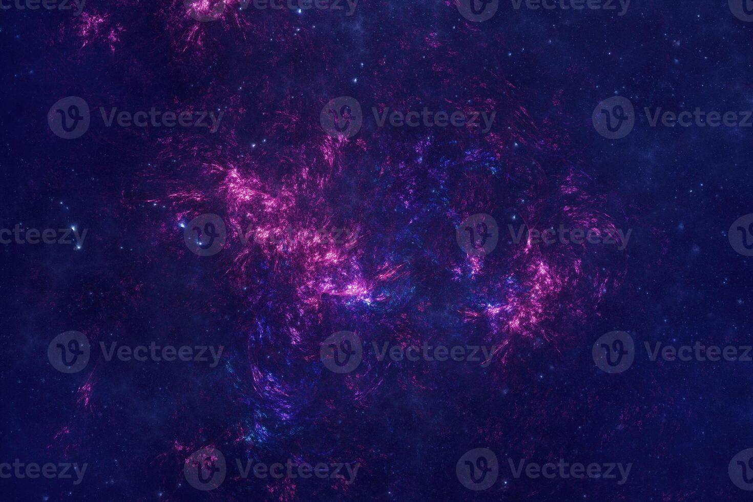 dark blue nebula sparkle purple star universe in outer space horizontal galaxy on space. photo