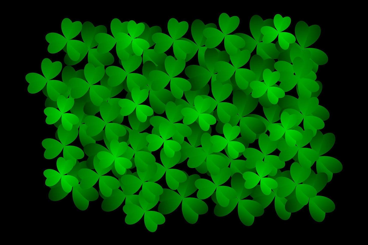 fondo de hojas de trébol. adecuado para el día de San Patricio, el concepto de naturaleza y otros vector