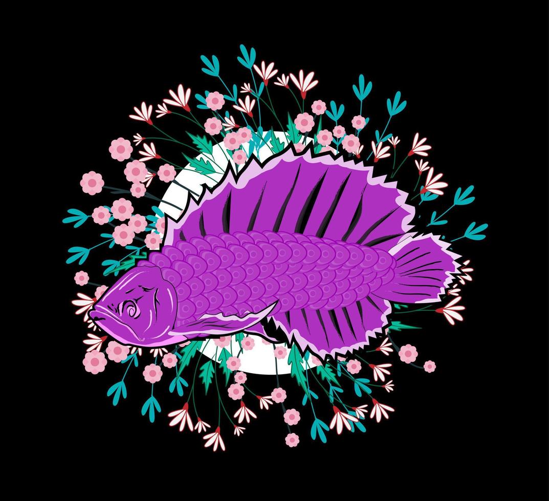 betta fish illustration design for sukajan is mean japan traditional cloth or t-shirt with digital hand drawn Embroidery Men T-shirts Summer Casual Short Sleeve Hip Hop T Shirt Streetwear vector