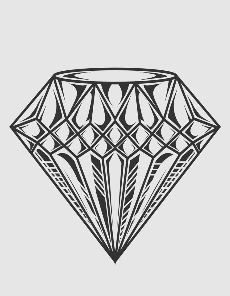 illustration vector vintage diamond monochrome color