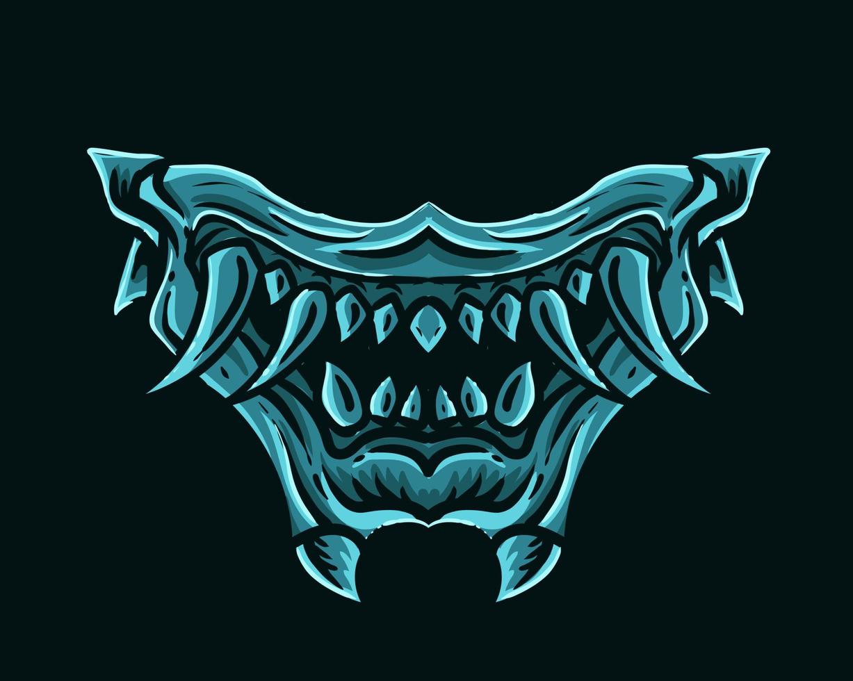 illustration vector scary demon mask