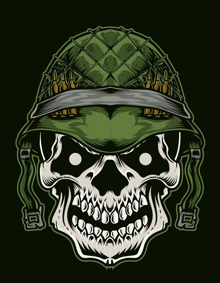 illustration vector skull troops head