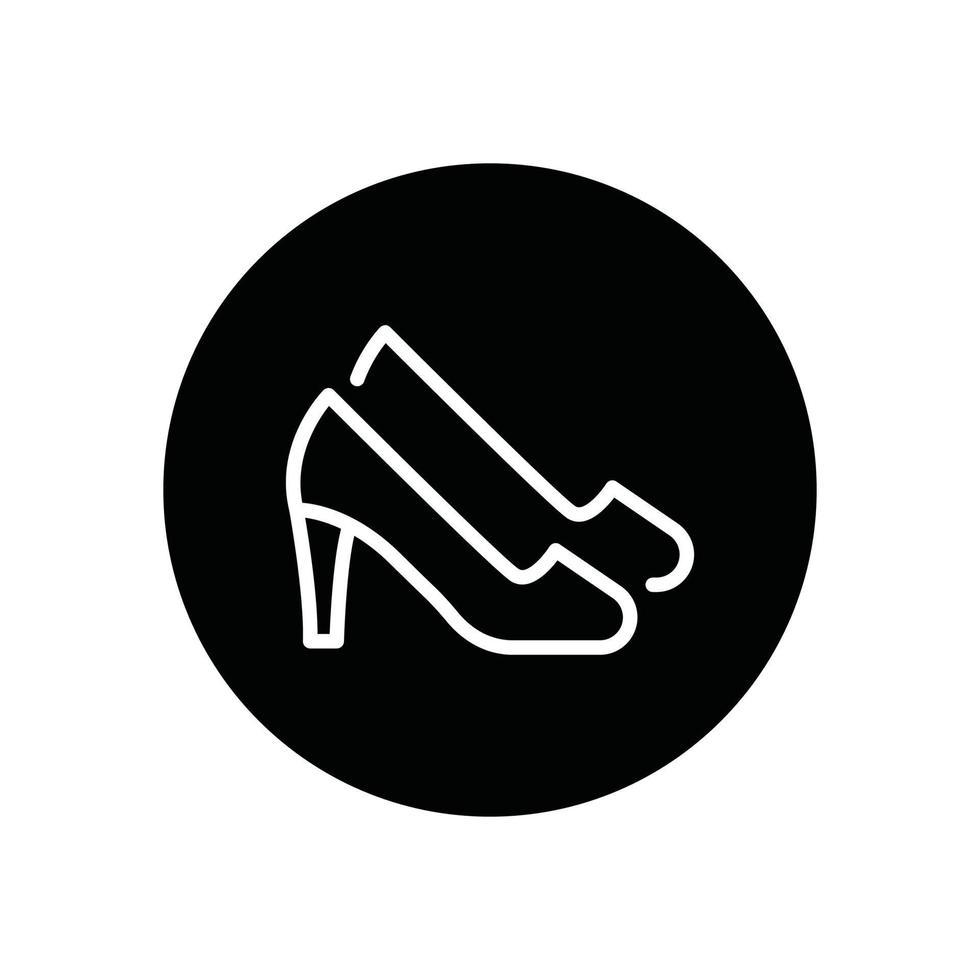 high heel glyph icon vector