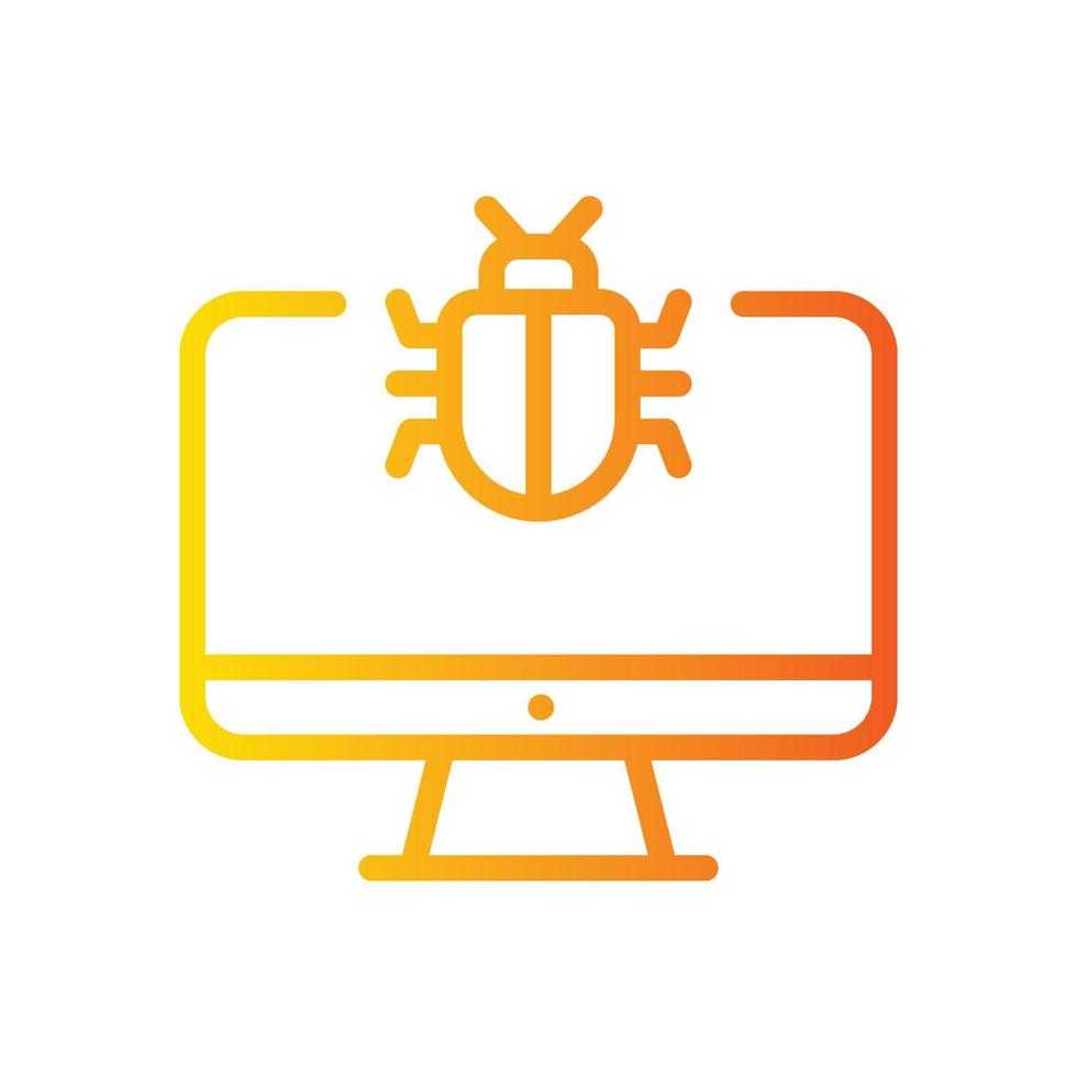 malware glyph icon vector