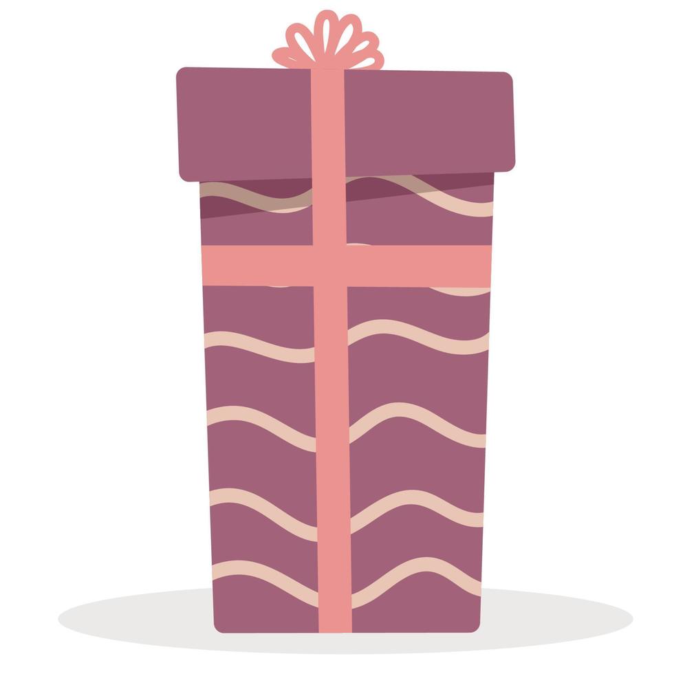 gift box, present. Birthday, valentines day, christmas holiday element. vector