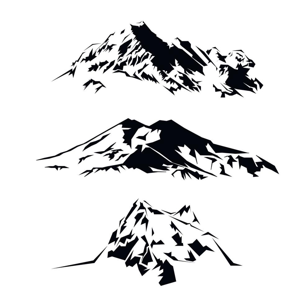 Mountains and Hills, Realistic or Stylized vector