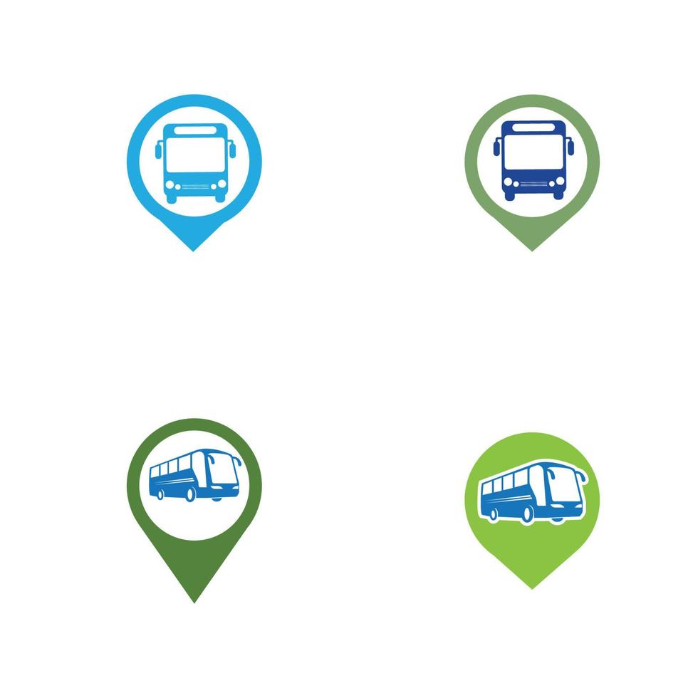 señal de puntero del mapa de ubicación de la estación de autobuses vector