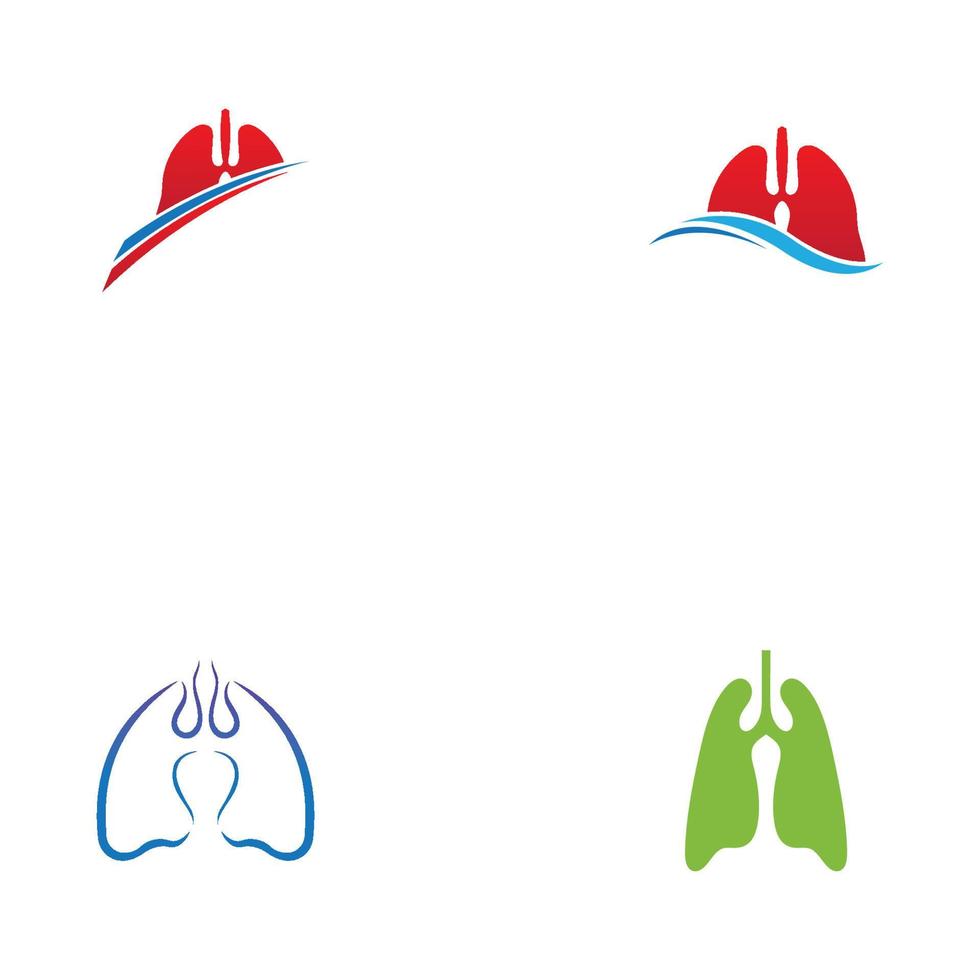 organ lungs logo illustration design template vector