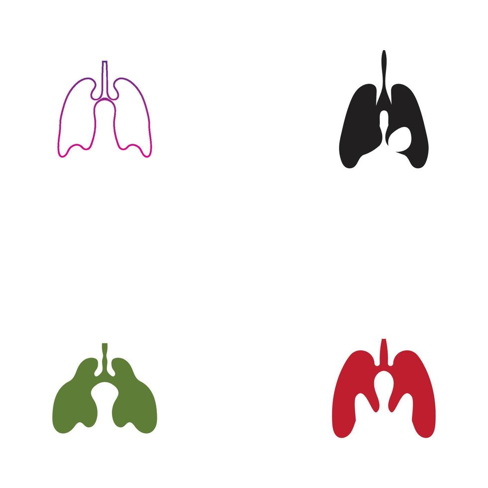 organ lungs logo illustration design template vector