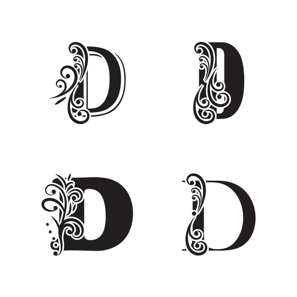 Diseño de icono de vector de plantilla de logotipo de letra d