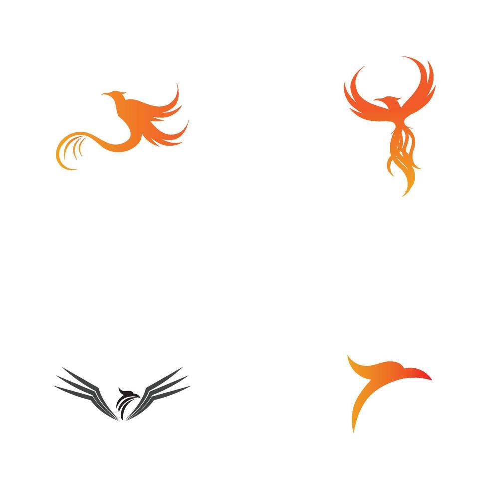 Ilustración de vector de diseño de logotipo de Phoenix