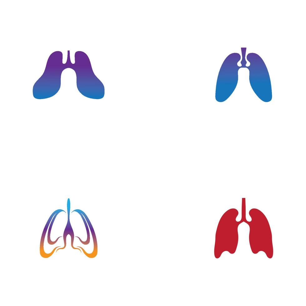 organ lungs logo illustration design template vector